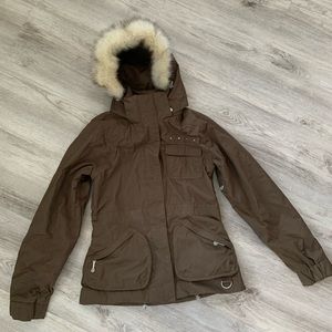 Nils snowboarding jacket small brown